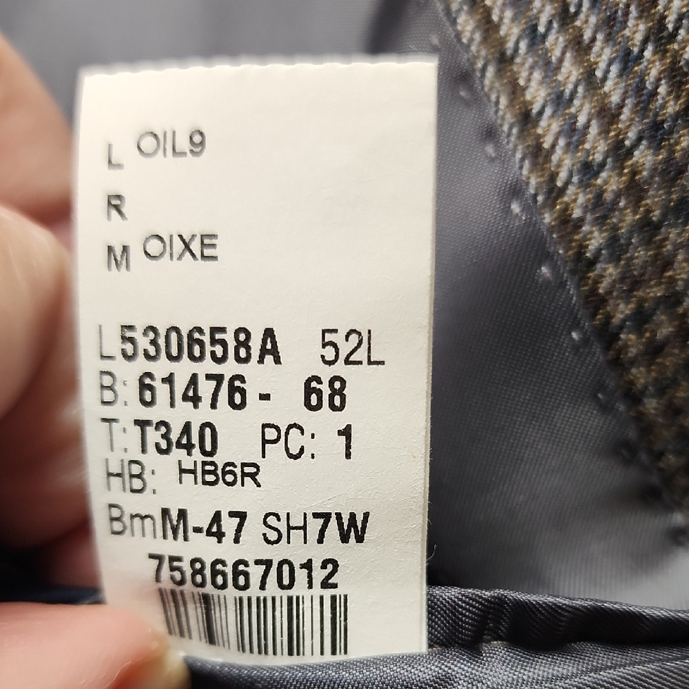 RALPH LAUREN | Gray Houndstooth 100% Wool Two Button Notched Lapel Blazer | 52L - Picture 7 of 16